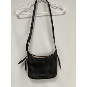 Kate Spade Lake Medium Leather Crossbody‎ Bag Black and Pink